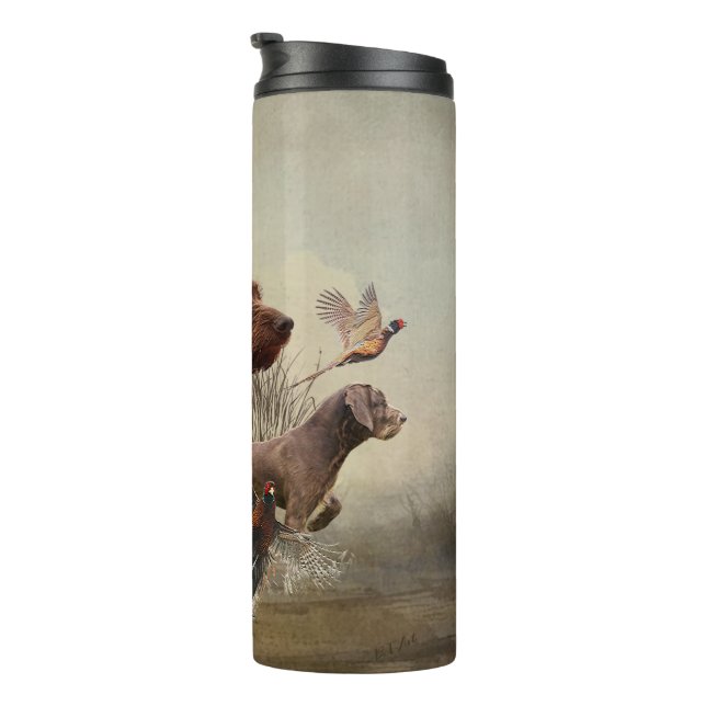 Pudelpointers, Hunting pheasant  Thermal Tumbler (Rotated Right)