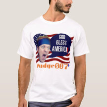 Pudge007 "God Bless America!" T-Shirt (Men)