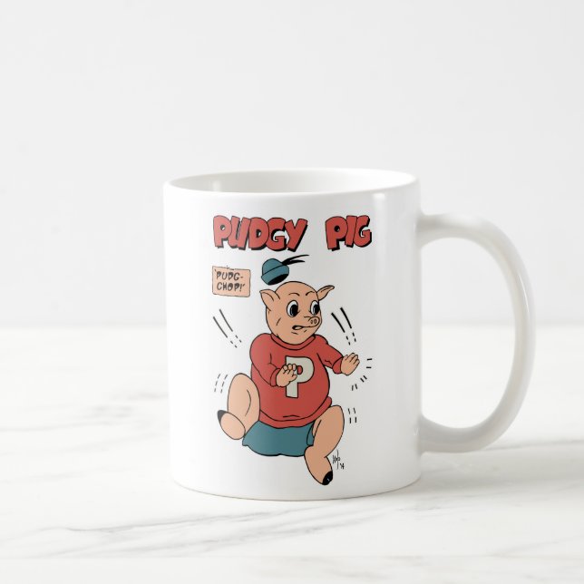 Pudgy Pig Coffee Mug (11 oz. size) (Right)