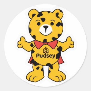 Pudsey, Pudsey Bear - Children in Need Classic Round Sticker