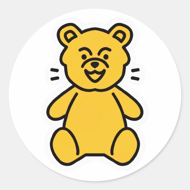Pudsey, Pudsey Bear - Children in Need Classic Round Sticker (Front)