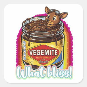 PUDU Soaking in Vegemite -What bliss- Square Sticker