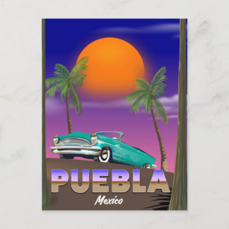 Puebla Mexico, holiday poster Postcard