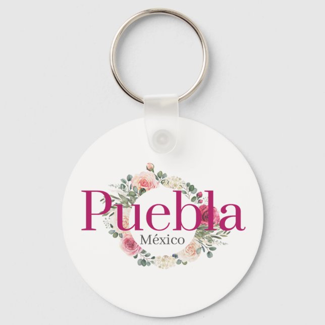 Puebla Mexico Travel Destination Bridesmaid  Key Ring (Front)