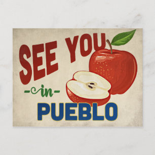 Pueblo Colorado Apple - Vintage Travel Postcard
