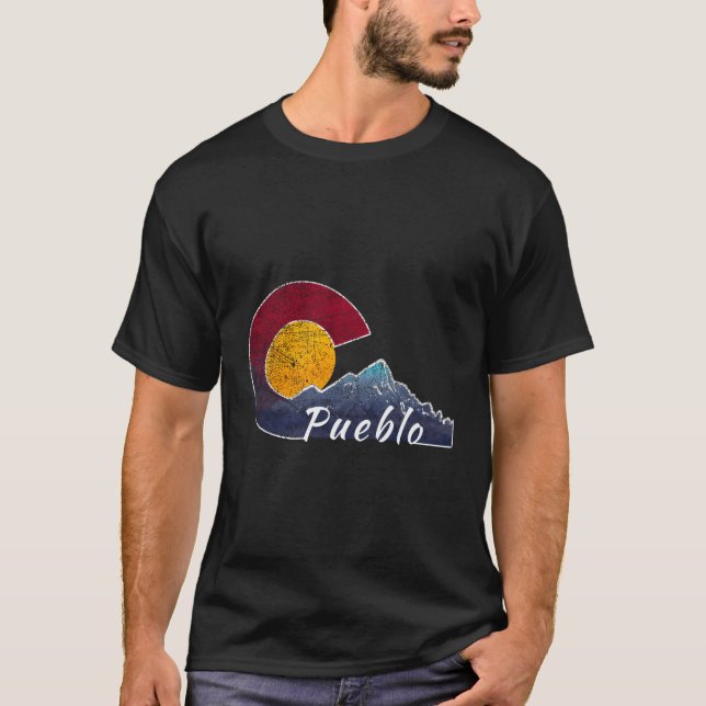 Pueblo Colorado Flag Inspired T-Shirt (Front)
