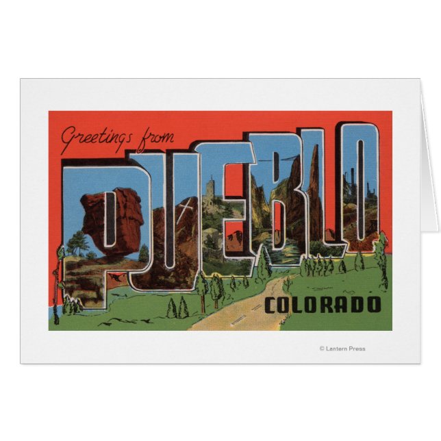 Pueblo, Colorado  - Large Letter Scenes (Front Horizontal)
