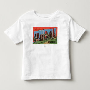 Pueblo, Colorado  - Large Letter Scenes Toddler T-Shirt