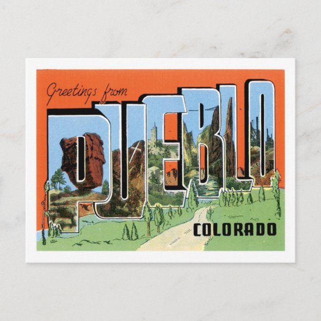 Pueblo Colorado Travel America US City Postcard (Front)