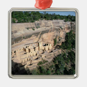 Pueblo Indian cliff dwellings Metal Tree Decoration