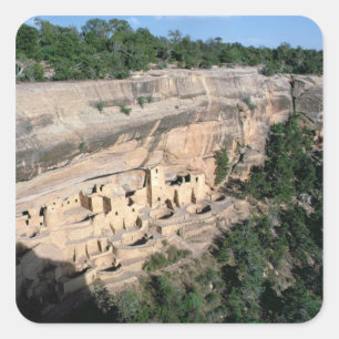 Pueblo Indian cliff dwellings Square Sticker