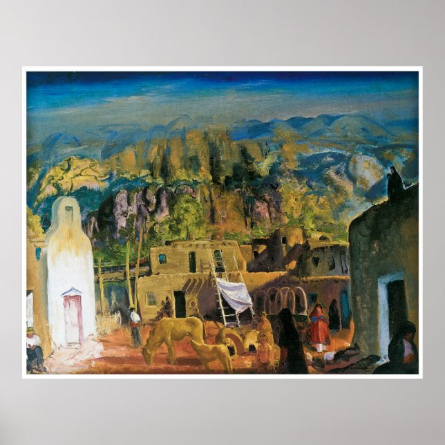 Pueblo, Tesuque, Number One by George Bellows 1917 Poster (Front)