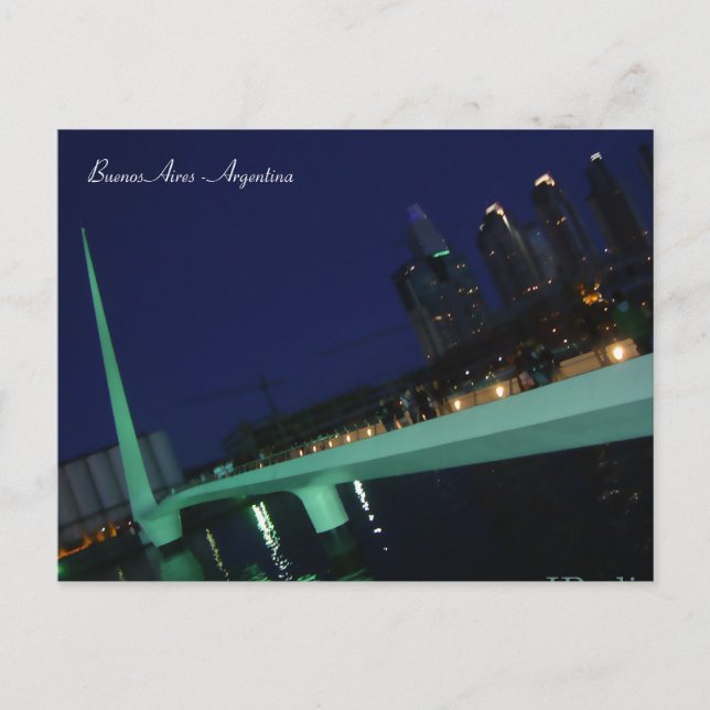 Puente de la Mujer, Buenos Aires, Argentina Postcard (Front)