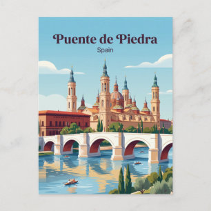 Puente de Piedra Spain Postcard