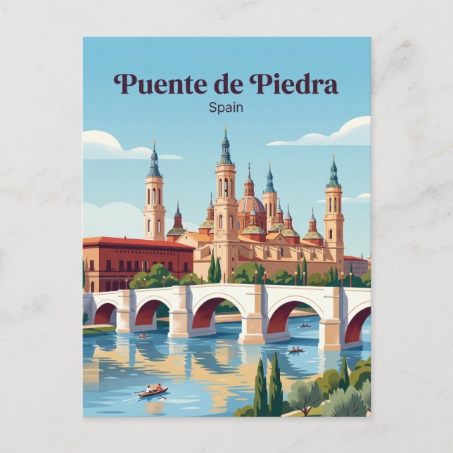 Puente de Piedra Spain Postcard (Front)