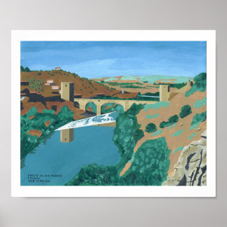 Puente de San Martin, Toledo Poster