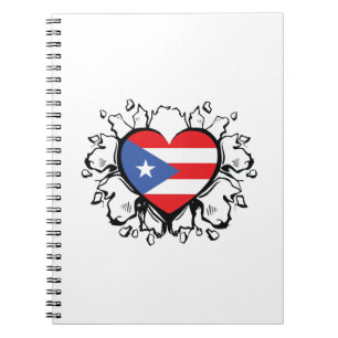 Puero Rico Flag Boricua Cute Simple Notebook