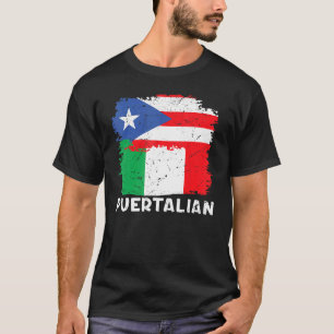 Puertalian Puerto Rican And Italian Flag T-Shirt