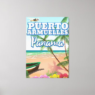 Puerto Armuelles Panama vacation travel poster Canvas Print