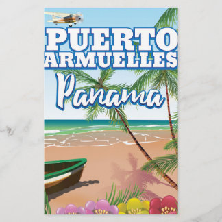 Puerto Armuelles Panama vacation travel poster Stationery