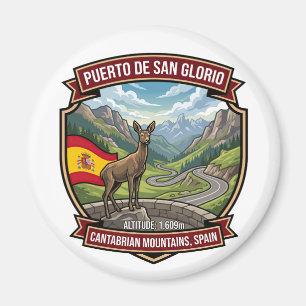 Puerto de San Glorio Spain Mountain Road Magnet