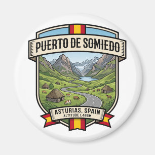 Puerto de Somiedo Spain Alpine Route Magnet