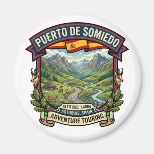 Puerto de Somiedo Spain Mountain Pass Magnet