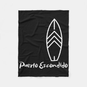 Puerto Escondido, Surf Lover, Beach Vacation,surfi Fleece Blanket