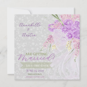 Puerto Madero sheer bow Bouquet   Save The Date