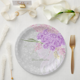 Puerto Madero Sheer lilac bow Bouquet  Paper Plate