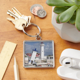 Puerto Morelos Lighthouse Key Ring
