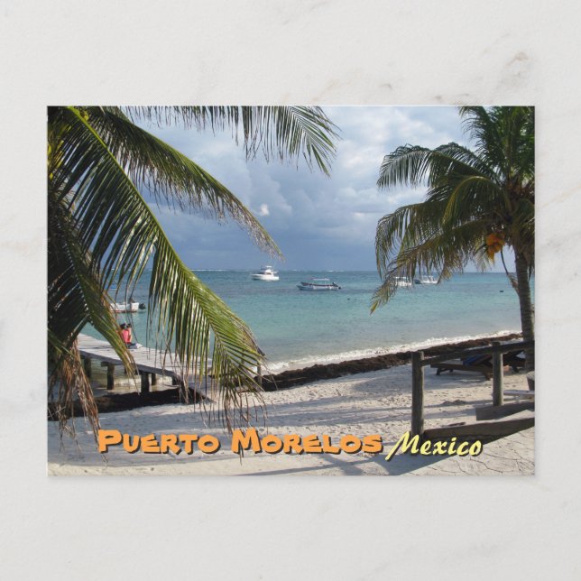 Puerto Morelos, Mexico Postcard (Front)