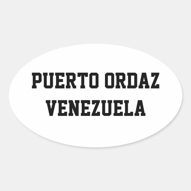 Puerto Ordaz Venezuela oval stickers (Front)