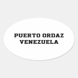 Puerto Ordaz Venezuela oval stickers