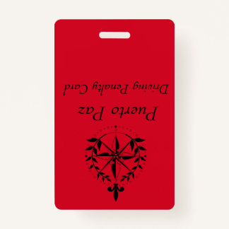 Puerto Paz - Driving Penalty Card (red) ID Badge