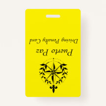 Puerto Paz - Driving Penalty Card (yellow)