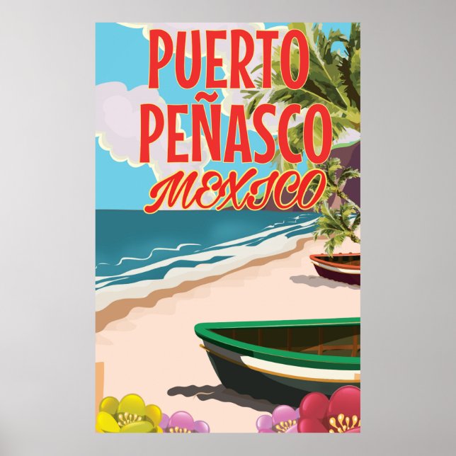 Puerto Peñasco Beach Mexico travel poster (Front)