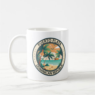 Puerto Plata Dominican Republic Hut Badge Coffee Mug