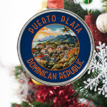 Puerto Plata Dominican Republic Sunset Retro Metal Tree Decoration<br><div class="desc">Puerto Plata retro vector travel design. Puerto Plata,  officially known as San Felipe de Puerto Plata,  is a major coastal city in the Dominican Republic,  and capital of the province of Puerto Plata.</div>