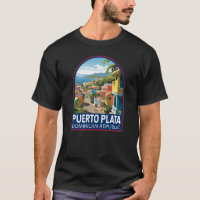 Puerto Plata Dominican Republic Travel Art Vintage
