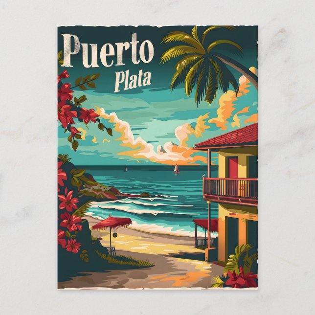 Puerto Plata: Tropical beach Postcard (Front)