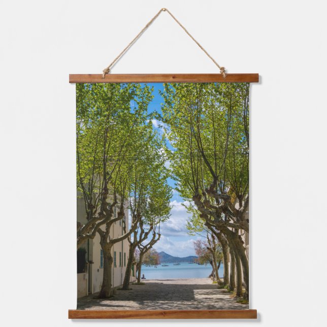 Puerto Pollensa Pine Walk Mallorca Hanging Tapestry (Front)