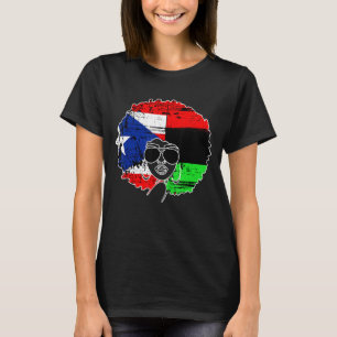Puerto Rican Afro Latina  Boricua Puerto Rico Flag T-Shirt