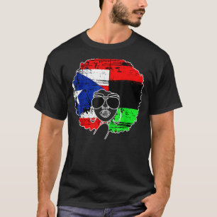 PUERTO RICAN AFRO LATINA Boricua Puerto Rico Flag T-Shirt