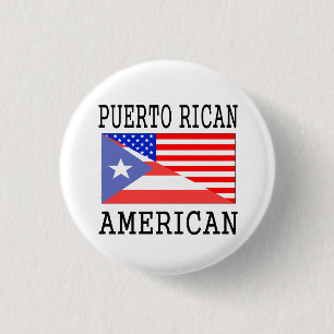 Puerto Rican American Flag 3 Cm Round Badge