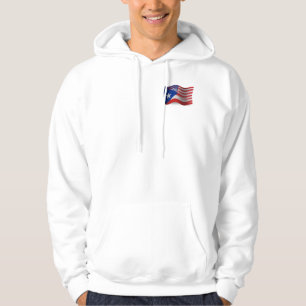 Puerto Rican-American Waving Flag Hoodie