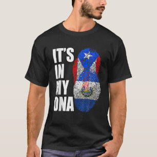Puerto Rican And Salvadorian Mix Flag T-Shirt