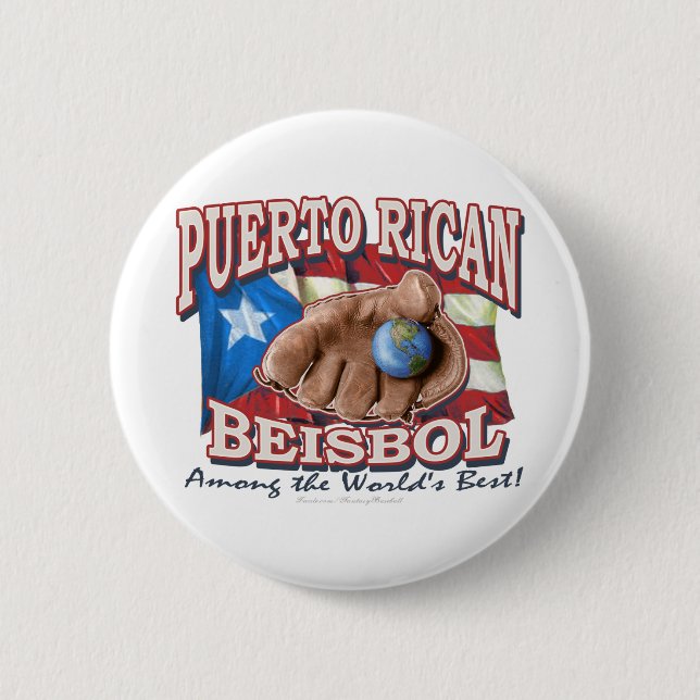 Puerto Rican Beisbol Button (Front)