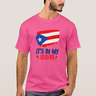 Puerto Rican Boy Girl It's in my DNA Puerto Rico R T-Shirt
