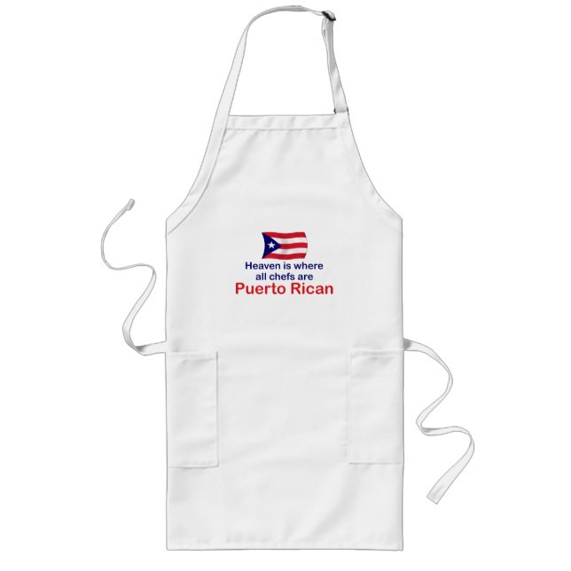Puerto Rican Chefs Long Apron (Front)